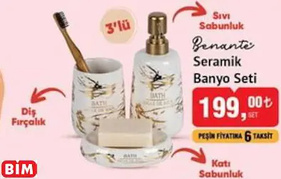 BENANTE SERAMİK BANYO SETİ